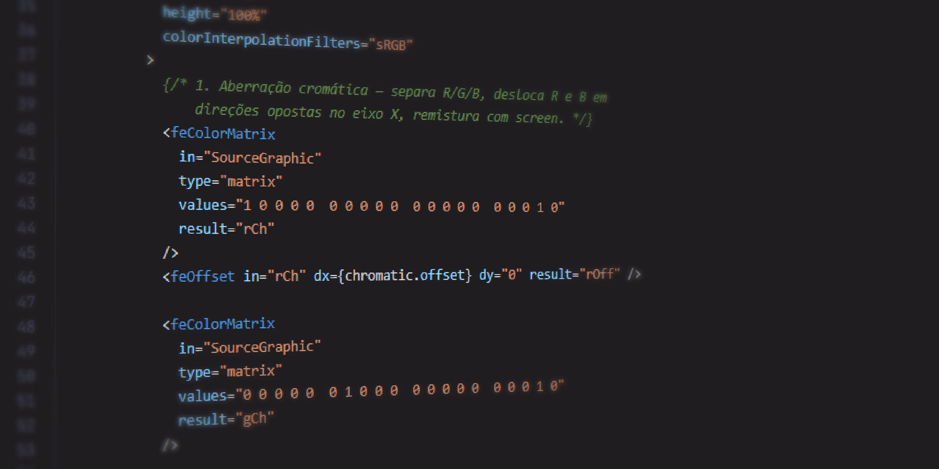 Captura do código do aplicativo no editor